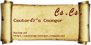 Csutorás Csongor névjegykártya