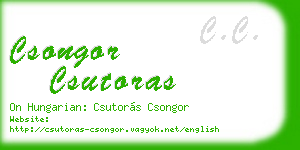 csongor csutoras business card
